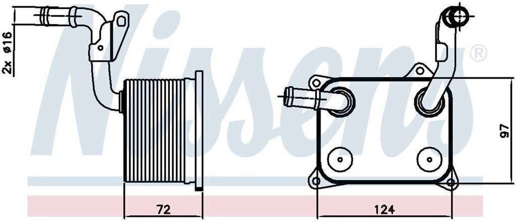Nissens Engine Oil Cooler for 14-15 Audi RS5 90744