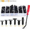 GOOACC 146PCS Nylon Bumper Shield Retainer & Double End Xmas Tree Retainers Clips Universal Auto Body Shield Retainer Fastener Clip Assortment- Bonus Fastener Remover