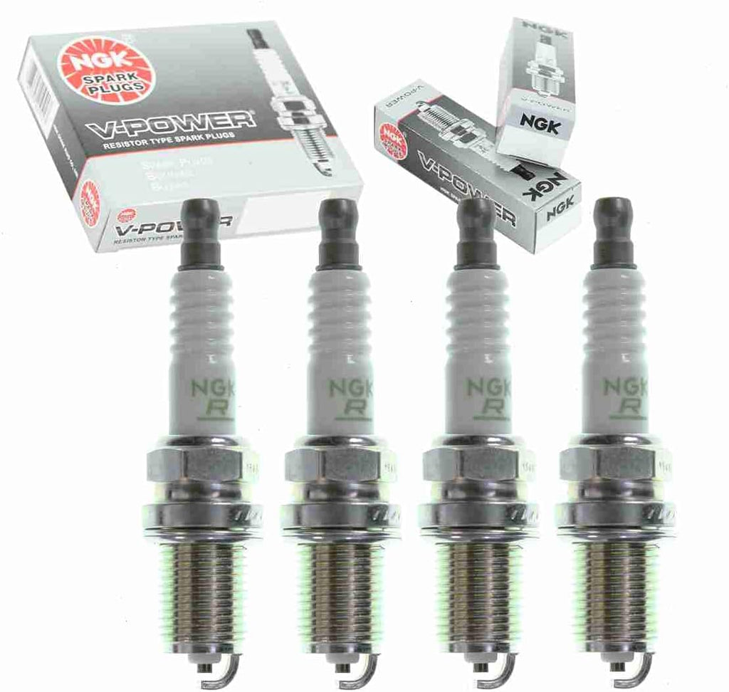 4 Pc NGK V-Power Spark Plugs Compatible with Mitsubishi Galant 2.0L 2.4L L4 1992-2003