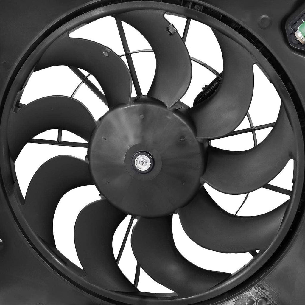 OEM-RF-0025 Factory Style Radiator Cooling Fan Assembly Cooling Efficiency Improved Direct Replacement [Compatible with 10-12 Santa Fe / 11-15 Sorento]