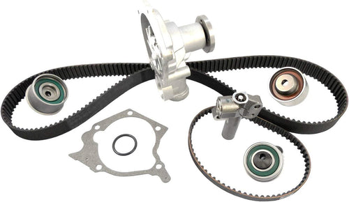 Professional TCKWP313 Timing Belt Kit with Water Pump, 2 Belts, 2 Tensioners, and Idler Pulley