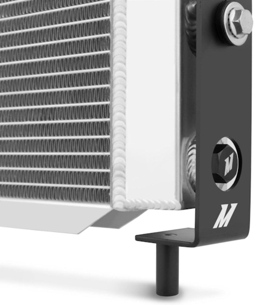 MMRAD-MUS-94BA Bracketed Aluminum Radiator Compatible with Ford Mustang Automatic 1994-1995 Silver