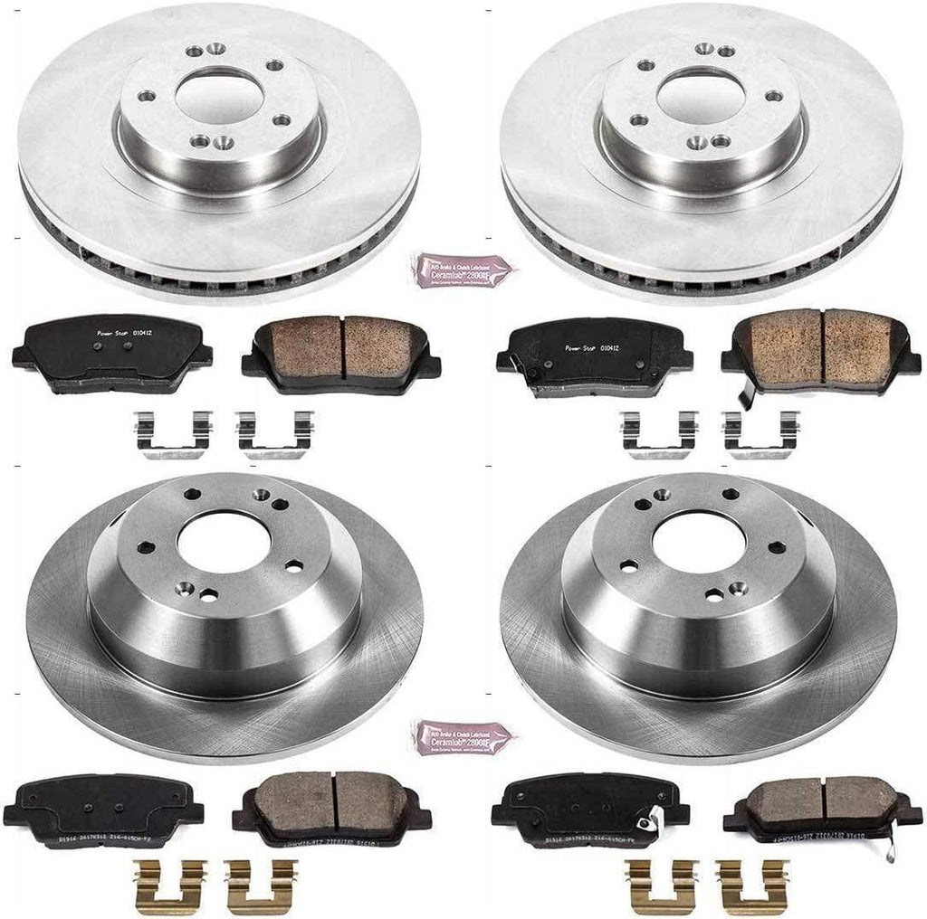 KOE7512 Autospecialty Front and Rear Replacement Brake Kit-Oe Brake Rotors & Ceramic Brake Pads
