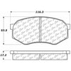 Centric Front Disc Brake Pad for 1995-2004 Tacoma (300.04330)