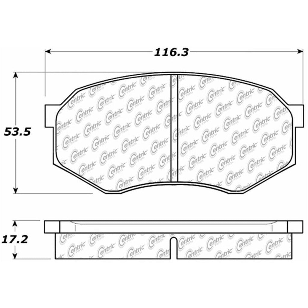 Centric Front Disc Brake Pad for 1995-2004 Tacoma (300.04330)