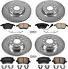 K2260 Front and Rear Z23 Carbon Fiber Brake Pads with Drilled & Slotted Brake Rotors Kit