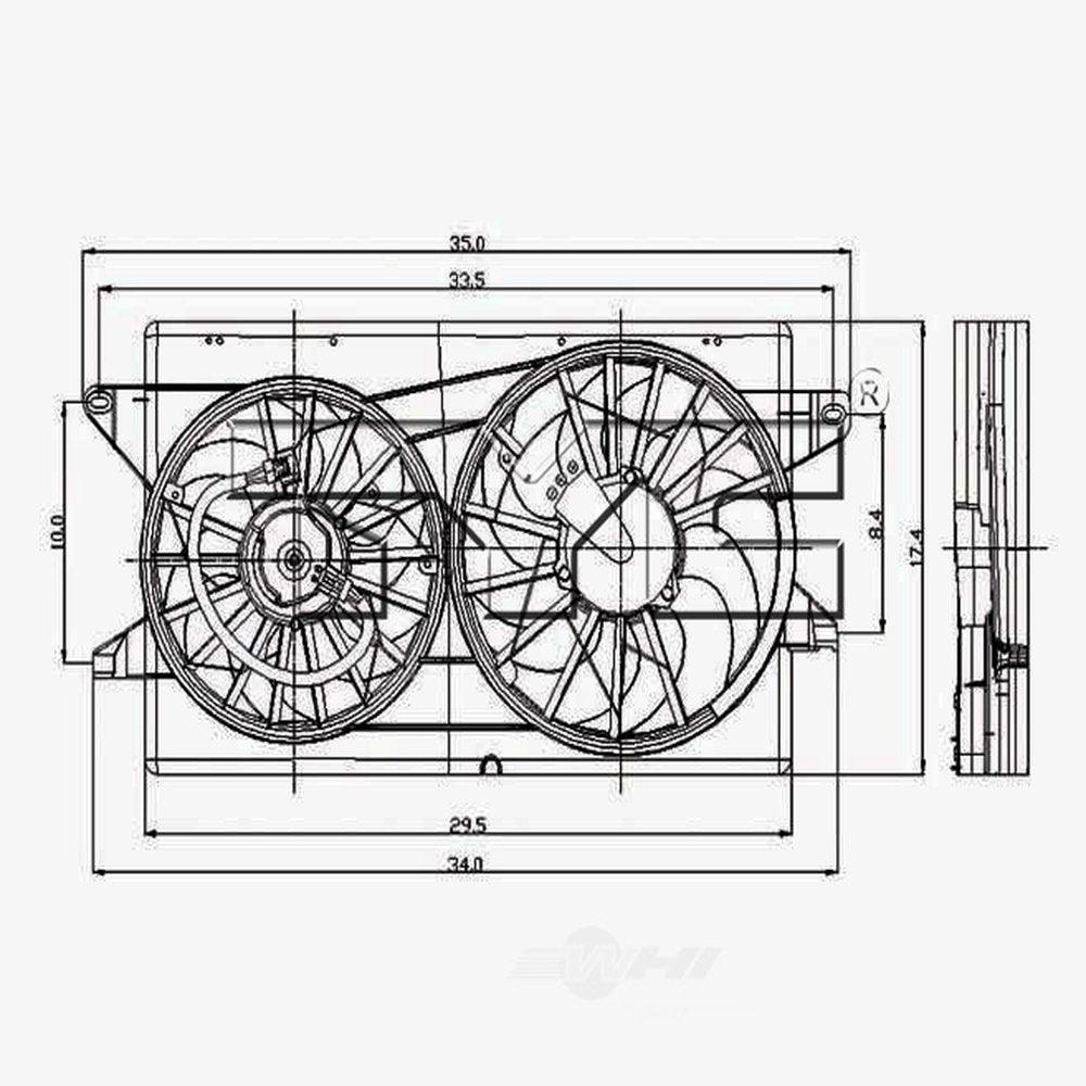 Dual Radiator and Condenser Fan Assembly Fits 2004 Ford Freestar