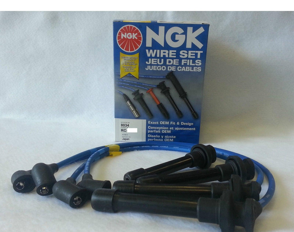 HONDA ACURA NGK JAPAN BLUE SPARK PLUG WIRE SET HE57 INTEGRA B18 CIVIC B16
