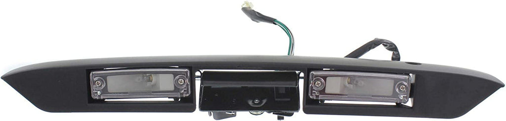 Exterior Rear Door Handle Compatible with Toyota Sienna 1998-2003 Back Door Primed Black with Lamp Assembly