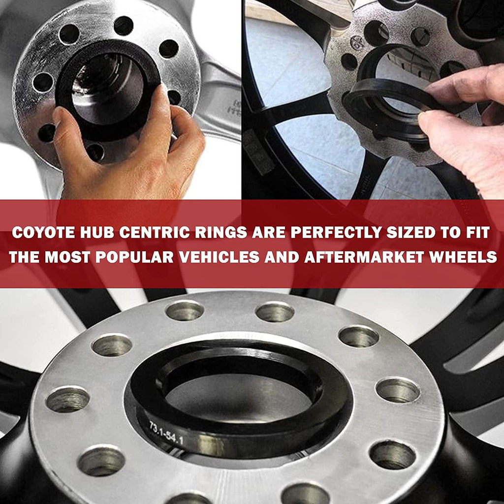 Wheel Accessories Parts Set of 4 Hub Centric Ring 125.50Mm OD to 121.30Mm Hub ID, Polycarbonate (Wheel Hub Ring, 4 Pack, 125.50 Mm OD to 121.30 Mm ID Wheel Centerbore, Polycarbonate)