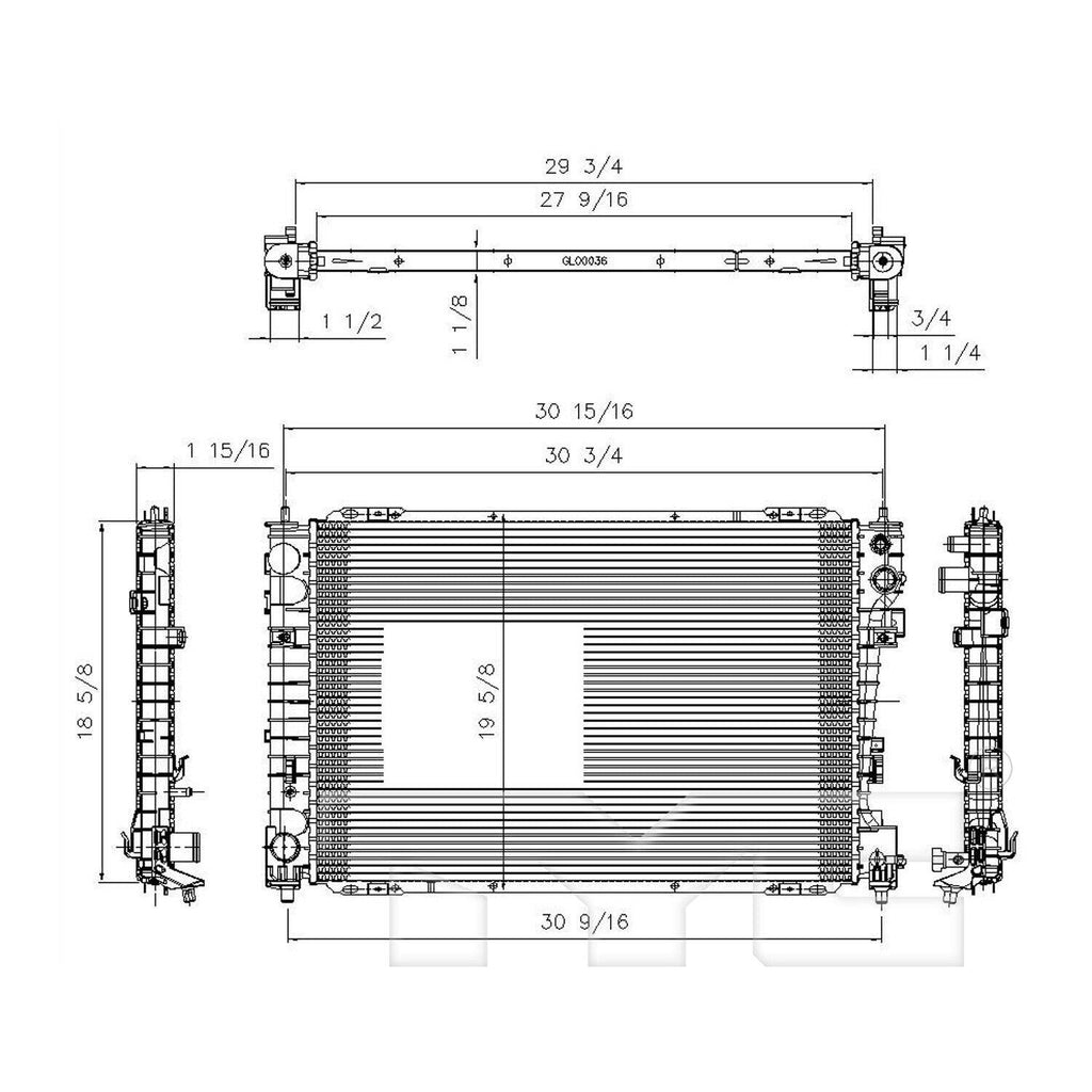 TYC Radiator for Escape, Mariner 13041