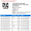 Left Auxiliary Fan Assembly - Compatible with 2018 - 2022 Honda Accord Sedan 2019 2020 2021