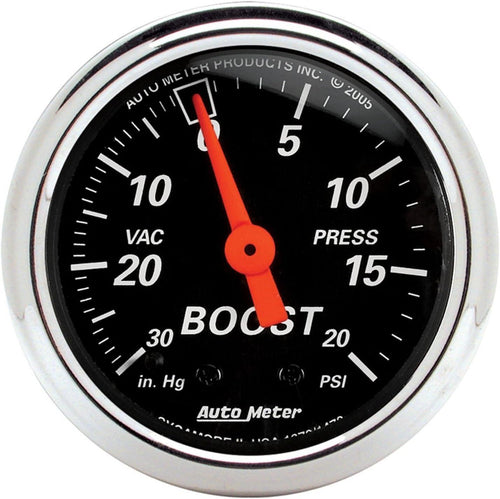 1471 Designer Black Mechanical Boost/Vacuum Gauge Regular, 2.3125 In.