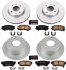 CRK4445 Coated Brake Rotor & Ceramic Brake Pads- Front & Rear
