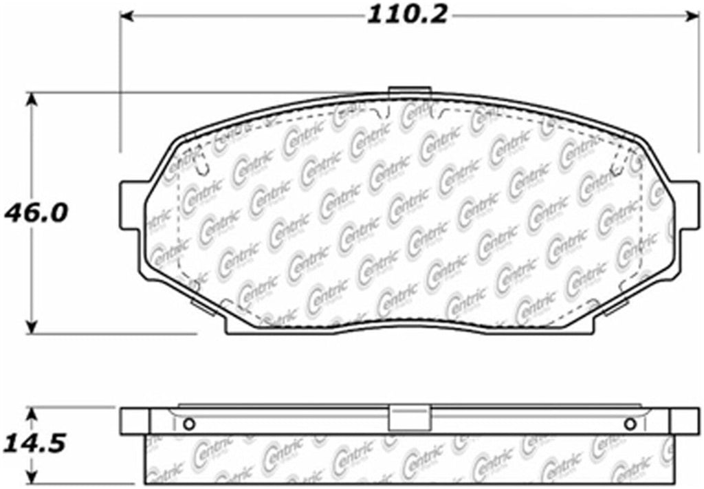 Centric Front Disc Brake Pad for Storm, Stylus, Miata, Impulse (105.05250)