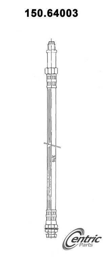 Brake Hydraulic Hose for 98, 300, New Yorker, Newport+More 150.64003