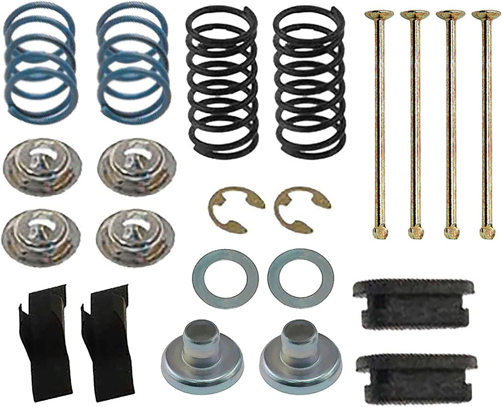 Professional 18H4016 Front Drum Brake Shoe Hold down Kit with Springs, Pins, Clips, Caps, and Washers