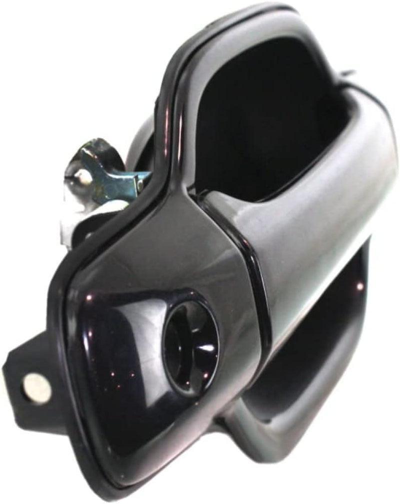 for Chevy Colorado Exterior Door Handle Front Passenger Side Smooth Black 2004-2012 | with Key Hole| Trim: LS/LT/WT