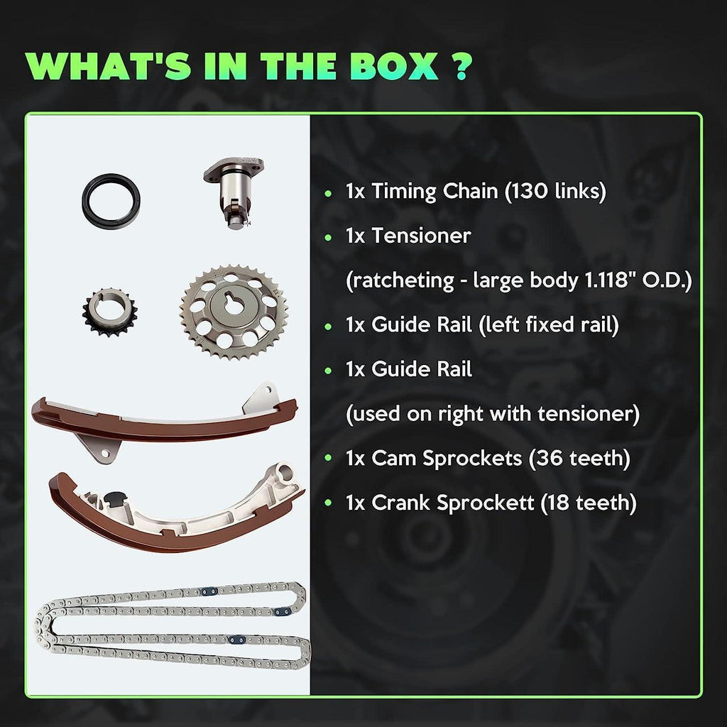 9-4200SA Engine Timing Chain Kit Sets Replaces for Pontiac for Toyota for Chevrolet Vibe Corolla MR2 Spyder Matrix Celica Prizm 1.8L