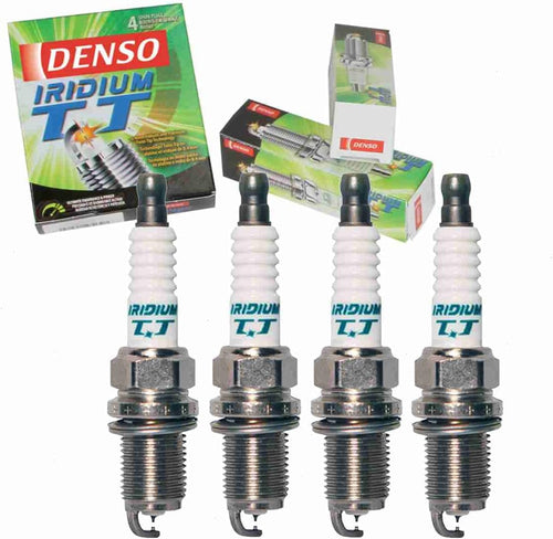 4 Pc DENSO Iridium TT Spark Plugs Compatible with Toyota Tacoma 2.4L 2.7L L4 1995-2004