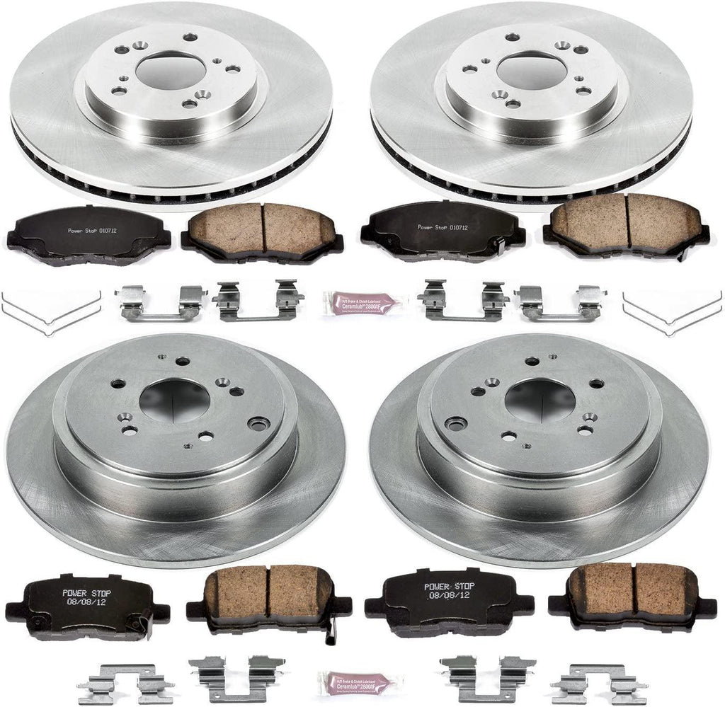 KOE2303 Autospecialty Front and Rear Replacement Brake Kit-Oe Brake Rotors & Ceramic Brake Pads