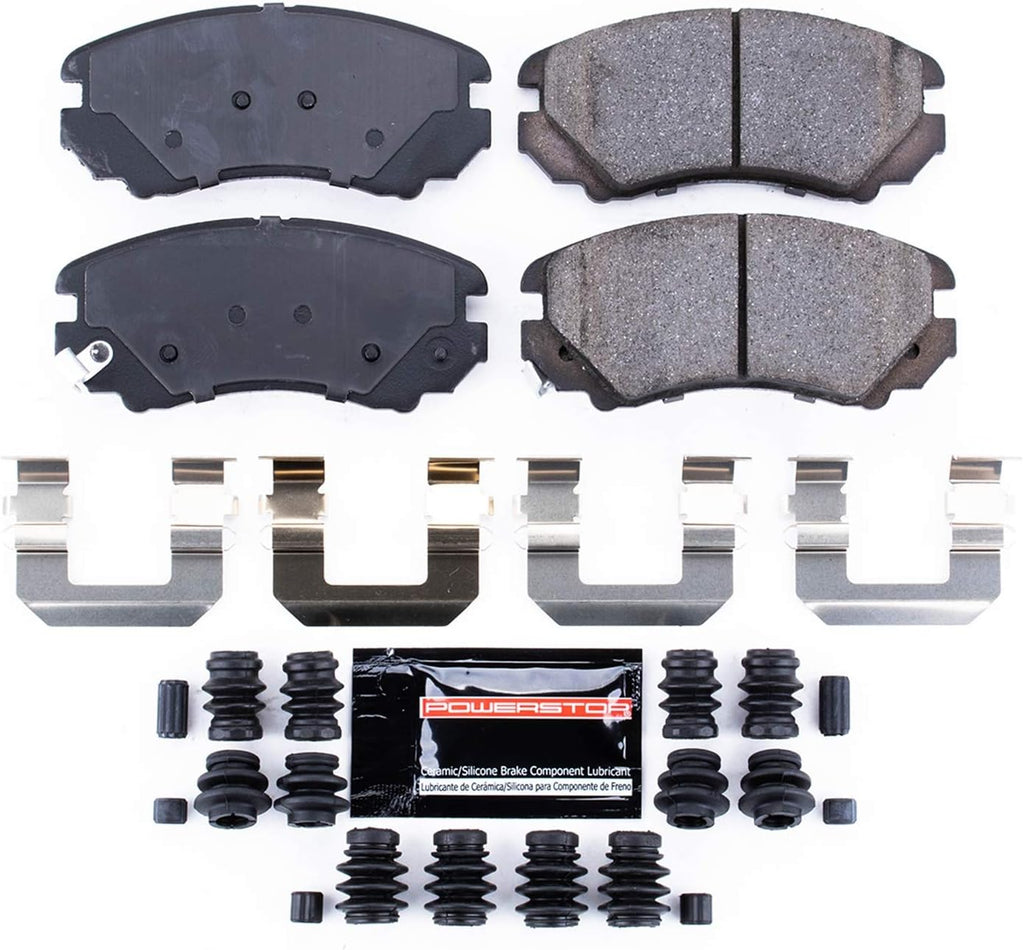 Power Stop Z23-924 Front Z23 Evolution Sport Carbon Fiber Infused Ceramic Brake Pads with Hardware