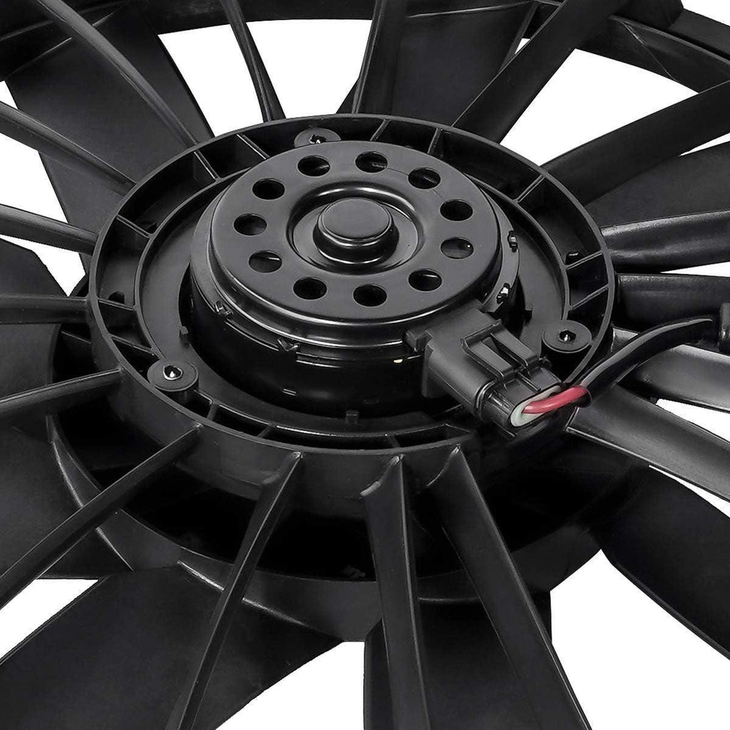 OEM-RF-0044 Factory Style Radiator Cooling Fan Assembly Cooling Efficiency Improved Direct Replacement [Compatible with 08-12 Jeep Liberty], Black