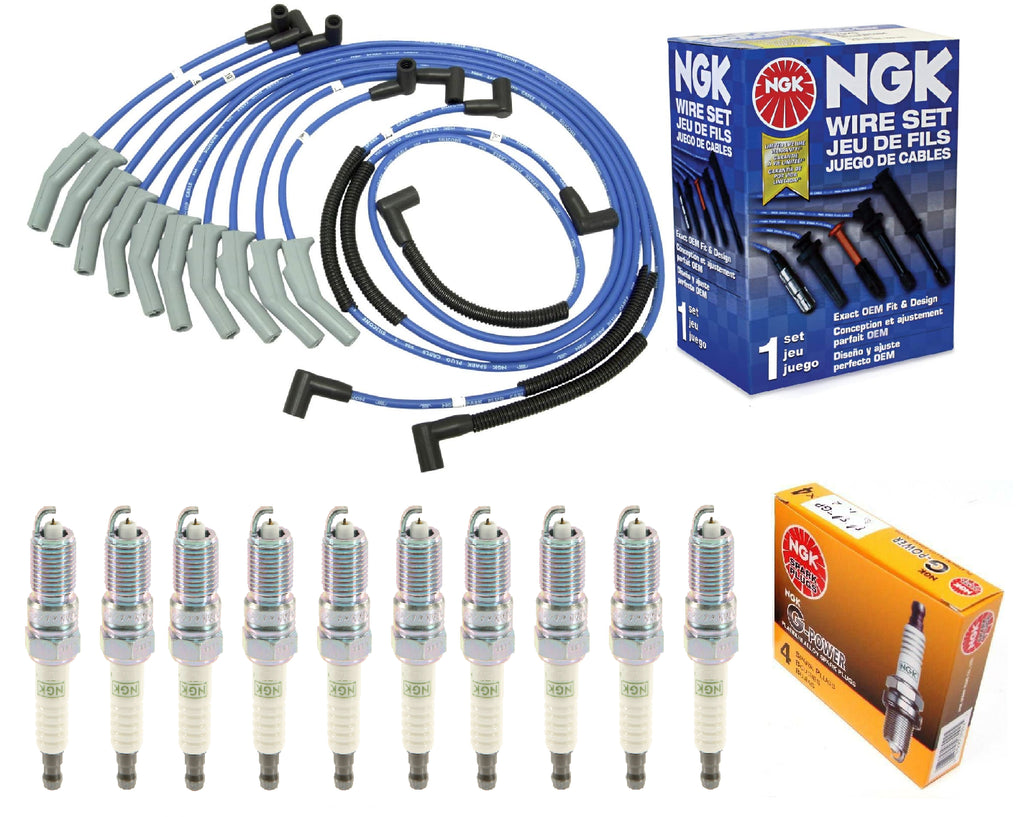 NGK Wire Set & G-POWER Spark Plugs for DODGE RAM 2500 3500 V10 8.0L 1994-2003