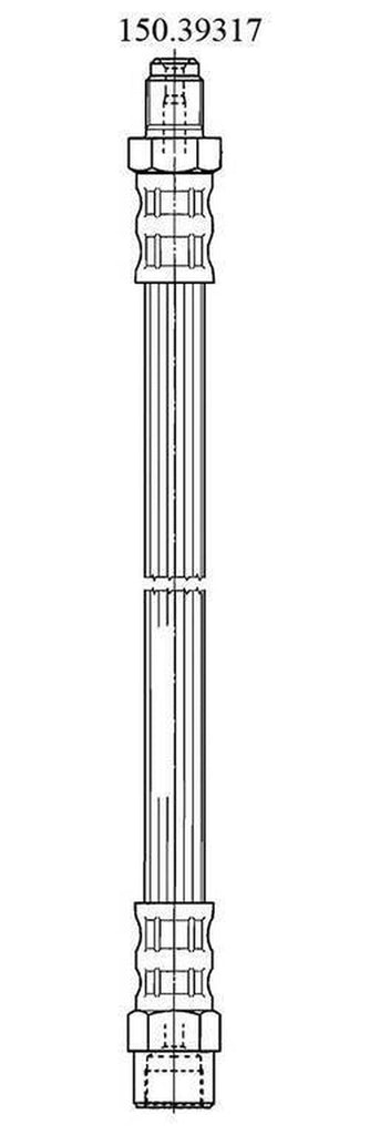 Centric Brake Hydraulic Hose for Volvo 150.39317