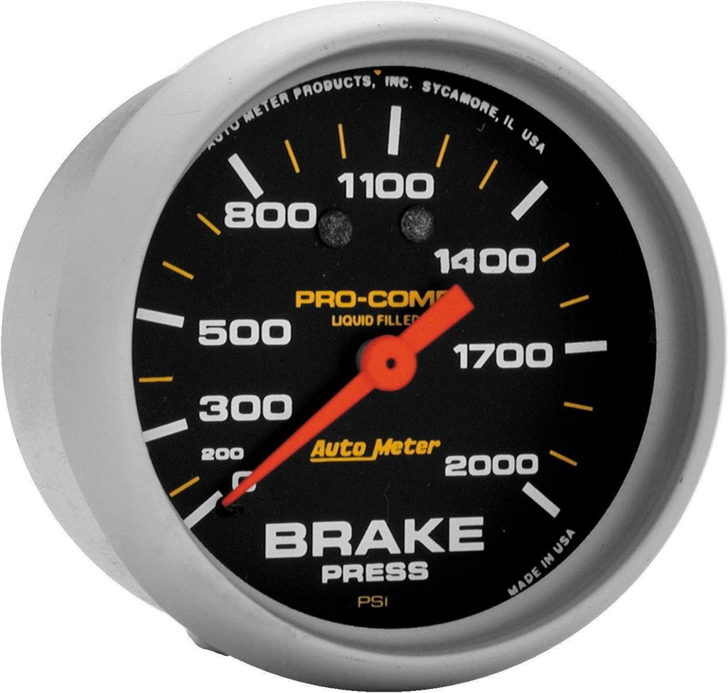 5426 Pro-Comp 2-5/8" Mechanical Brake Pressure Gauge (0-2000 PSI, 66.7Mm)