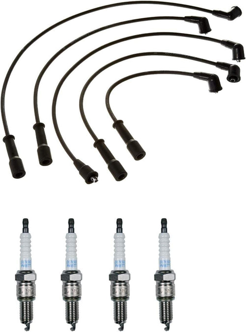 Denso Wire Set 7Mm & 4 Platinum TT Spark Plugs Gap 0.040 Kit for Toyota 2.4 L4