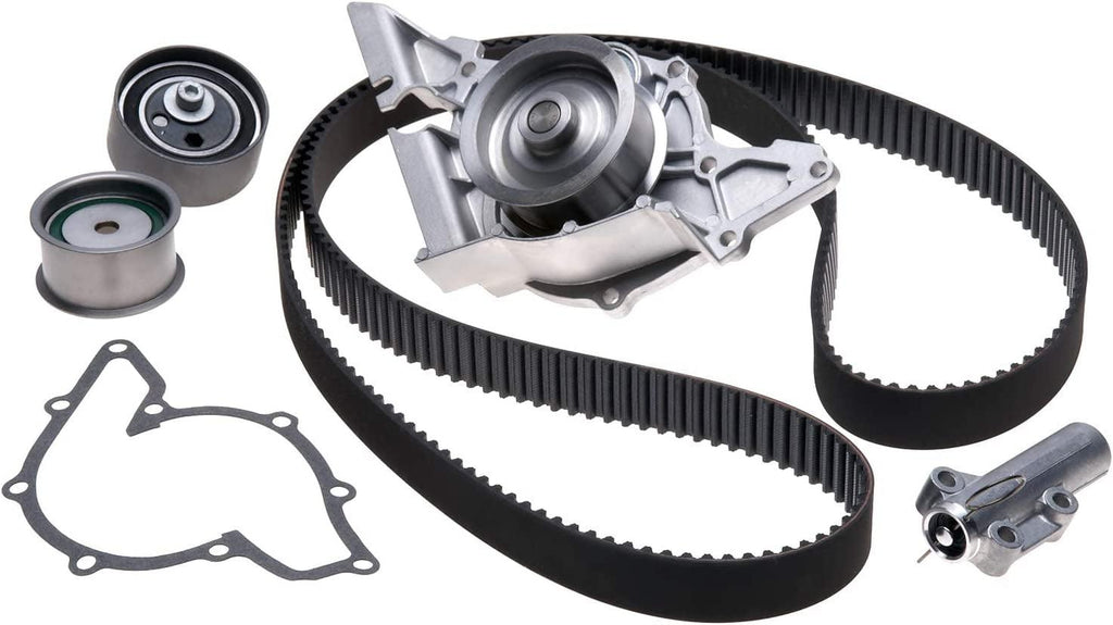 Professional TCKWP297 Timing Belt Kit with Water Pump, Idler Pulley, and 2 Tensioners