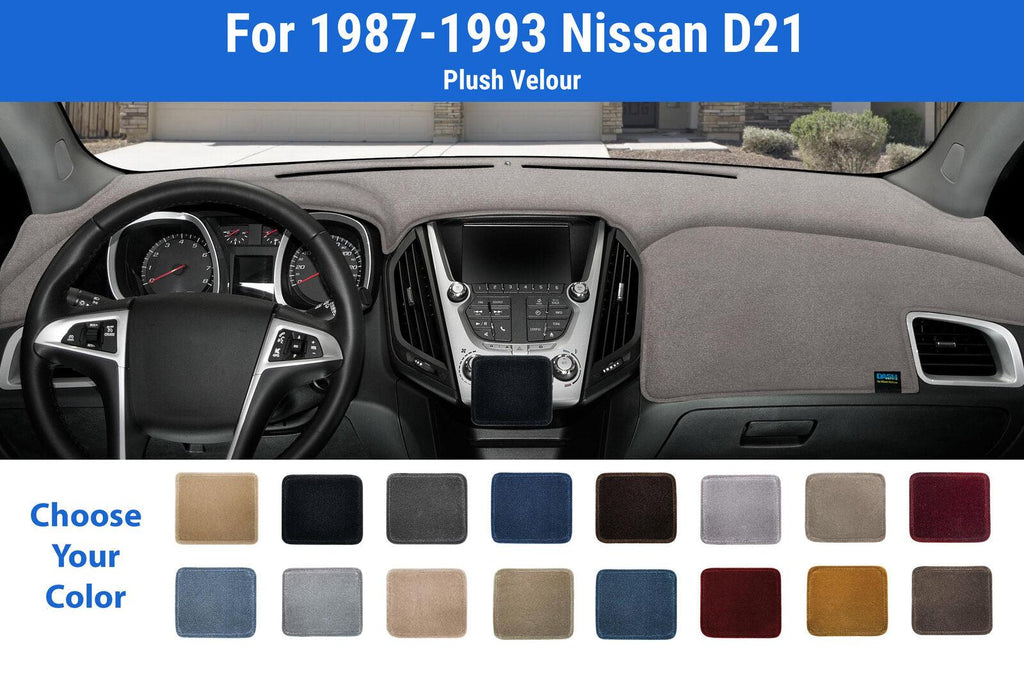 Dashboard Dash Mat Cover for 1987-1993 Nissan D21 (Plush Velour)