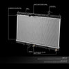 OEM-RA-13431 OE Style Aluminum Cooling Radiator Compatible with 14-18 Rogue AT/MT,29-1/8" W X 16-1/16" H X 5/8" D,1/3/8" Inlet / 1-3/8" Outlet
