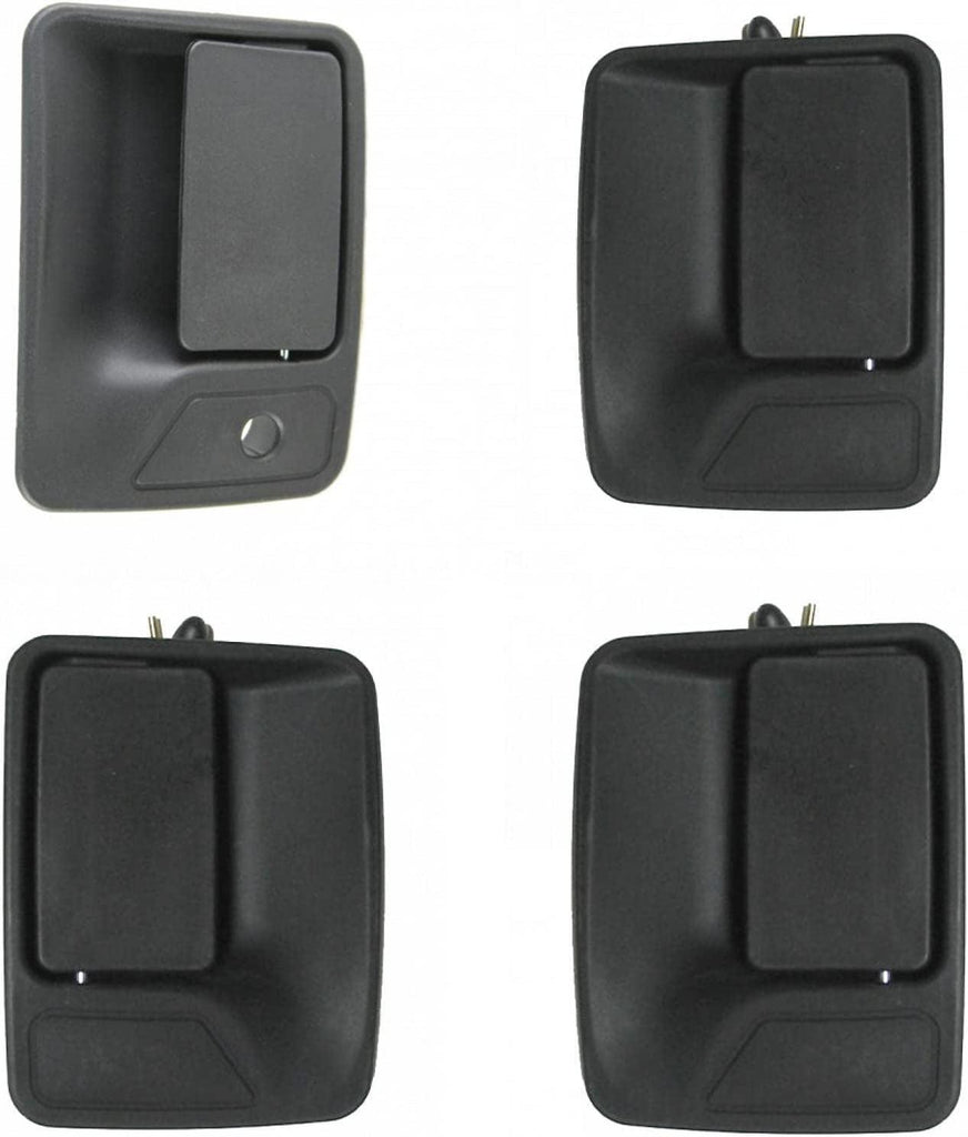 4 Piece Exterior outside Black Textured Door Handle Kit Set for Ford Super Duty Excursion