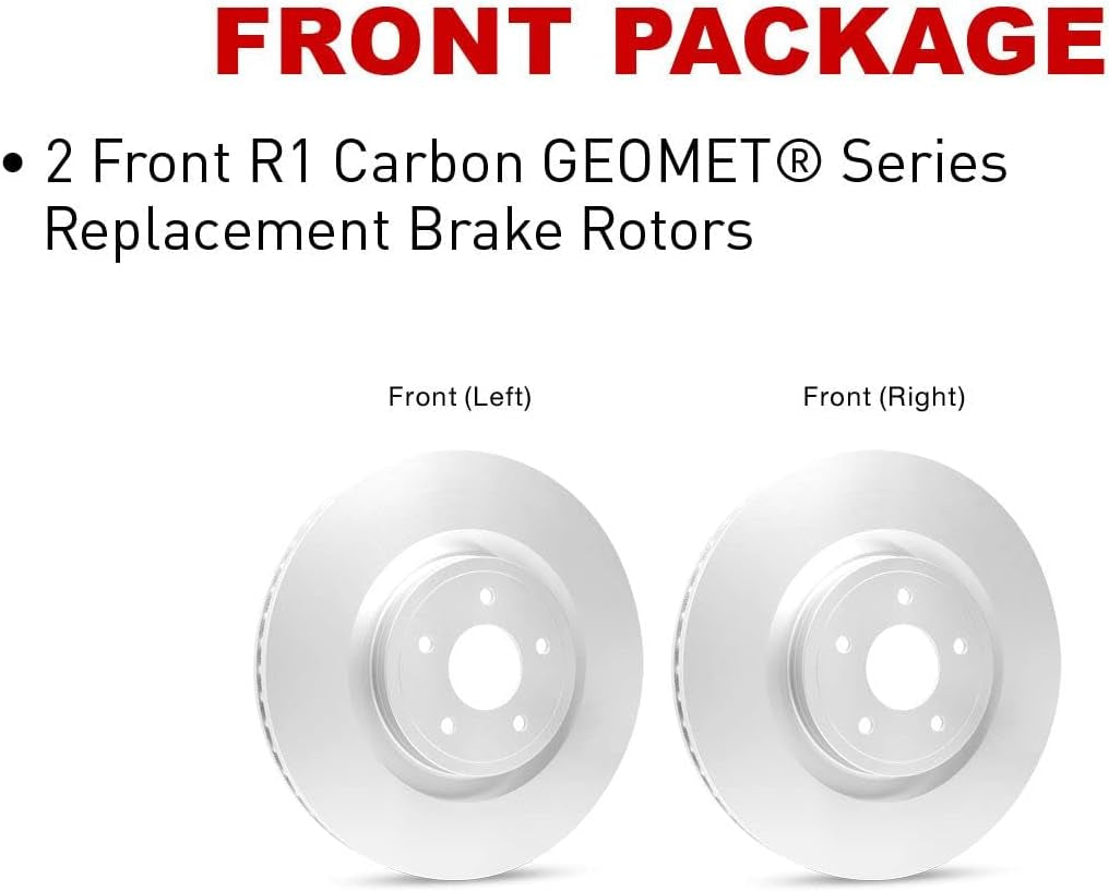 R1 Concepts Front Brake Rotor Kit |Brake Rotors| Brake Disc|Fits 2008-2019 Pontiac Vibe; Scion Xd; Toyota Corolla, Matrix