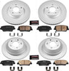 CRK5927 Coated Brake Rotor & Ceramic Brake Pads- Front & Rear