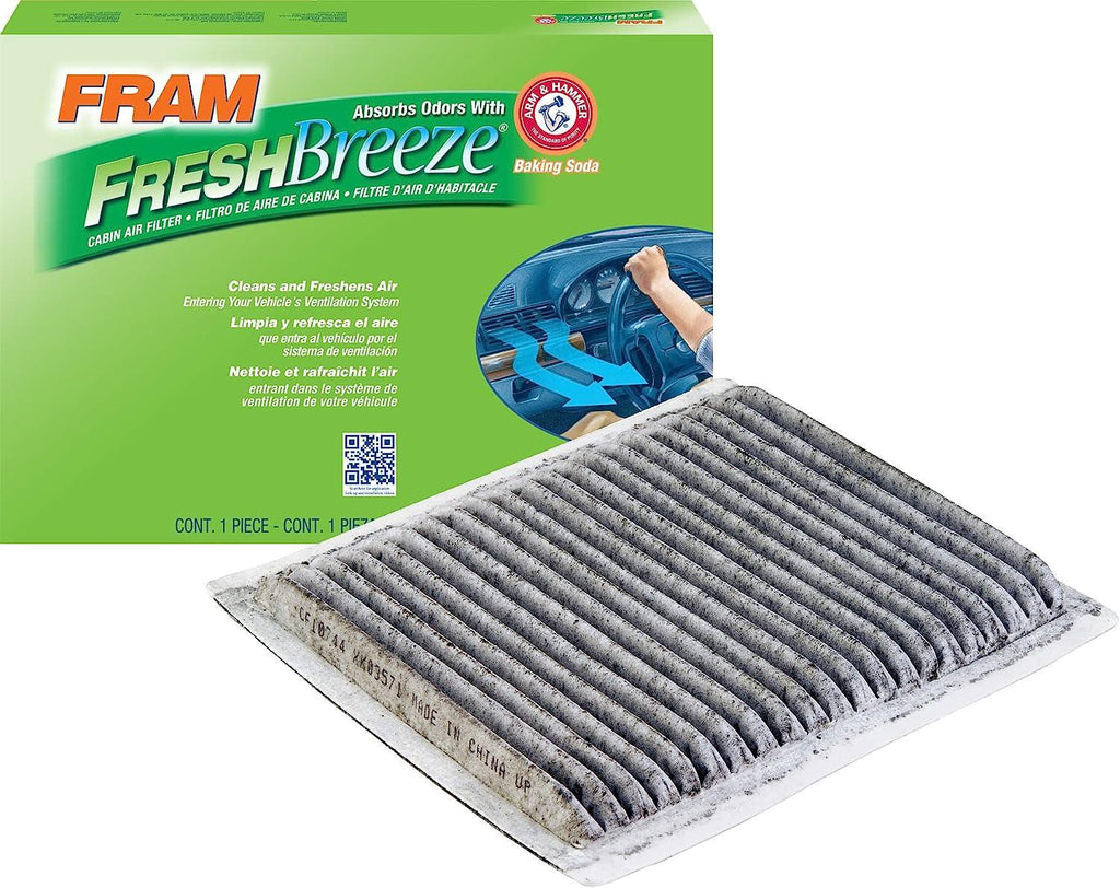 Fresh Breeze Cabin Air Filter Replacement for Car Passenger Compartment W/ Arm and Hammer Baking Soda, Easy Install, CF10744 for Mitsubishi Vehicles
