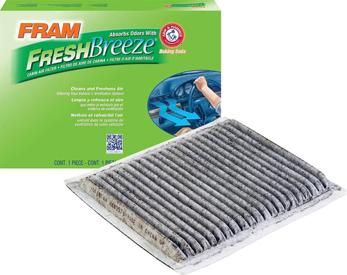 Fresh Breeze Cabin Air Filter Replacement for Car Passenger Compartment W/ Arm and Hammer Baking Soda, Easy Install, CF10744 for Mitsubishi Vehicles