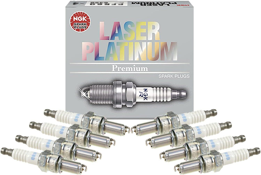NGK Set of 8 Laser Platinum Spark Plugs for Gransport Quattroporte F430 Spyder
