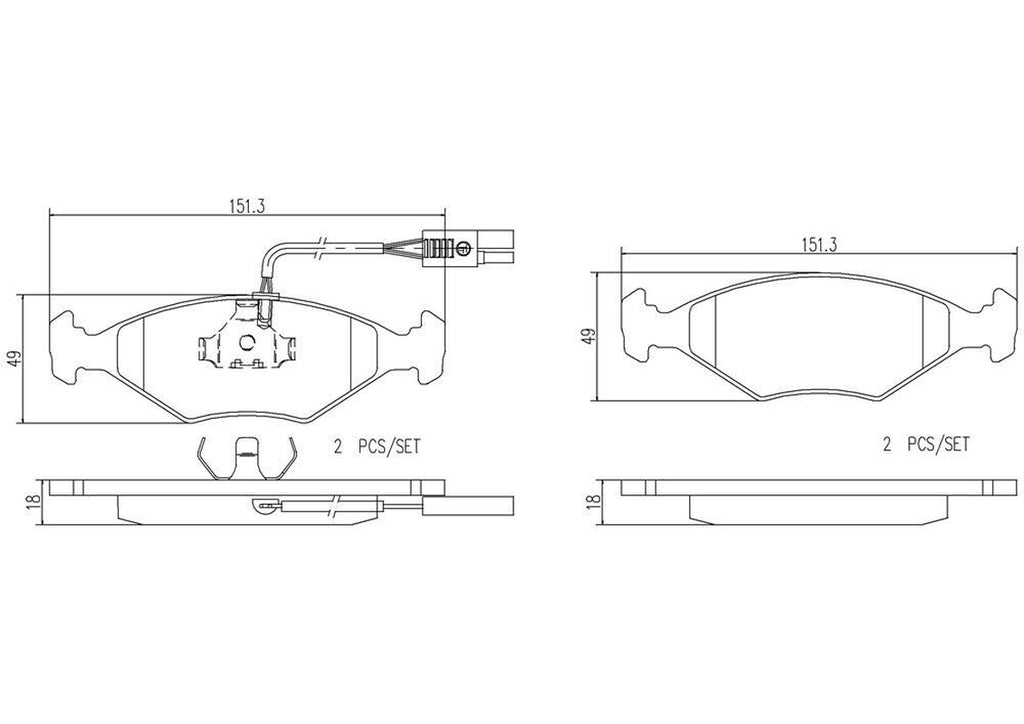 Brembo Front Disc Brake Pad Set for 1987-1993 Fox (P23039N)