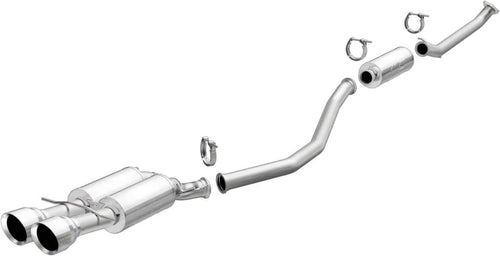Cat-Back Performance Exhaust System 19394 - Competition Series, Stainless Steel 2.5In Main Piping, Dual Center Rear Exit, Polished 4.5In Exhaust Tip - Civic Si Performance Exhaust Kit
