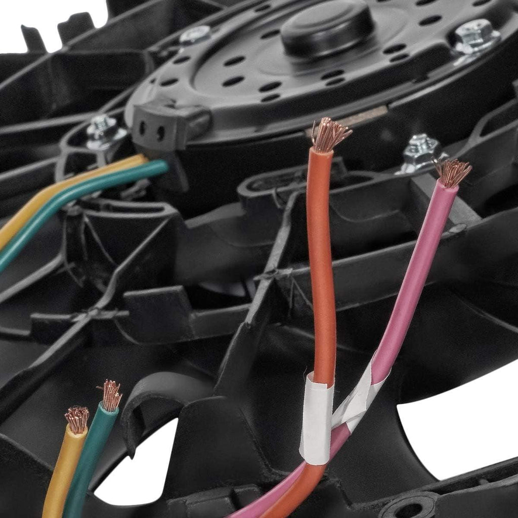 OEM-RF-0293 Factory Style Radiator Cooling Fan Assembly Cooling Efficiency Improved Direct Replacement [Compatible with 2002-2008 A4 1. 8T 2. 0T], Black