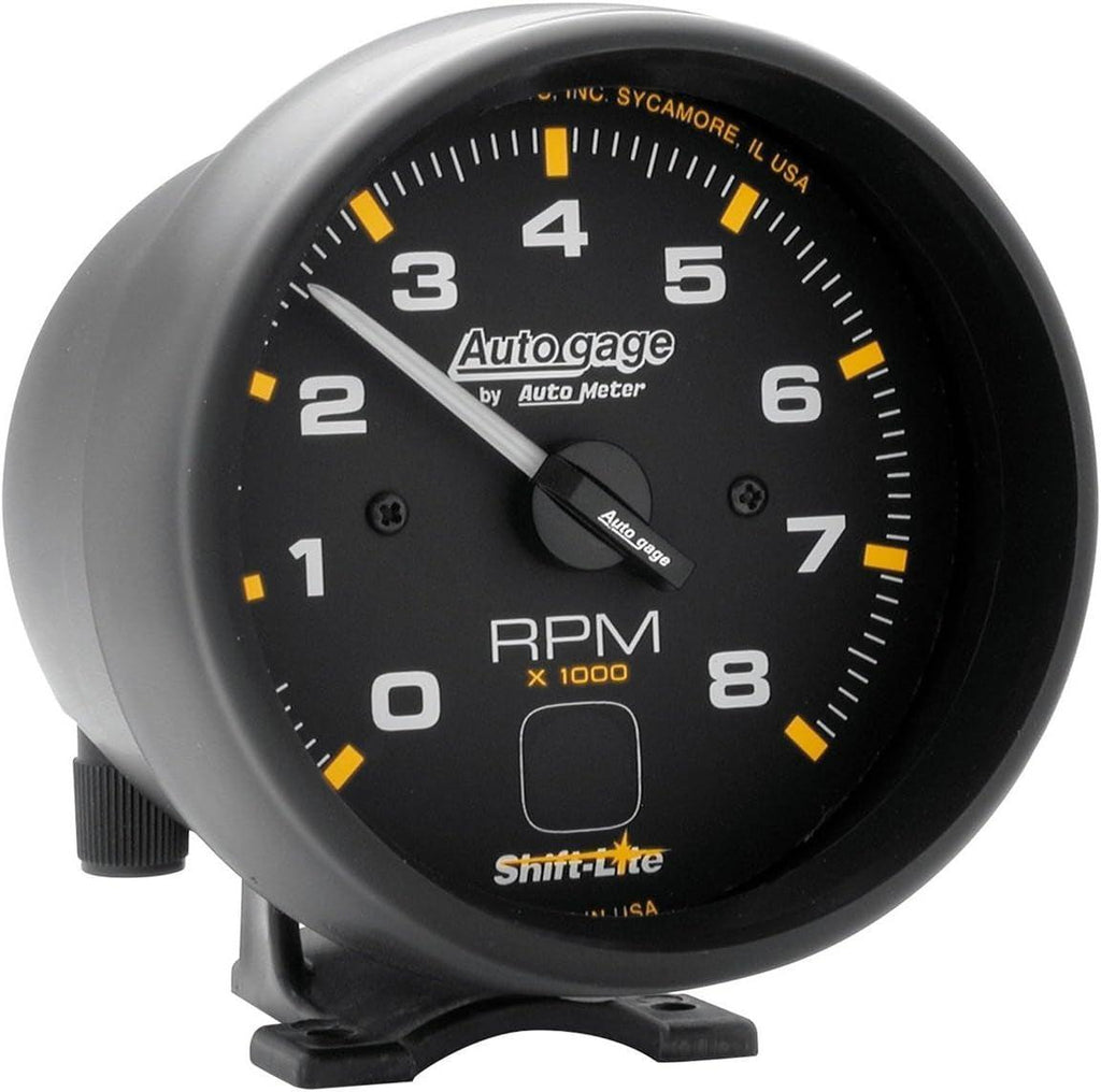 2302 Autogage Shift-Lite Tachometer Black Dial/Black Bezel, 3.750 In.