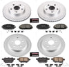 Front and Rear CRK5871 Geomet Coated Brake Rotor and Pad Kit