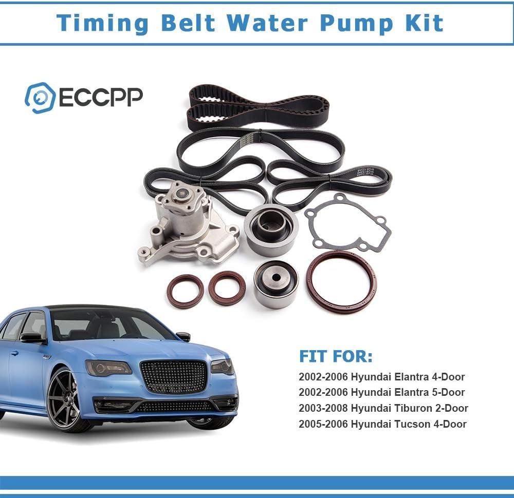Timing Belt Water Pump Kit Fit for 2002-2006 for HYUNDAI Elantra 2003-2008 for HYUNDAI Tiburon 2005-2006 for HYUNDAI Tucson