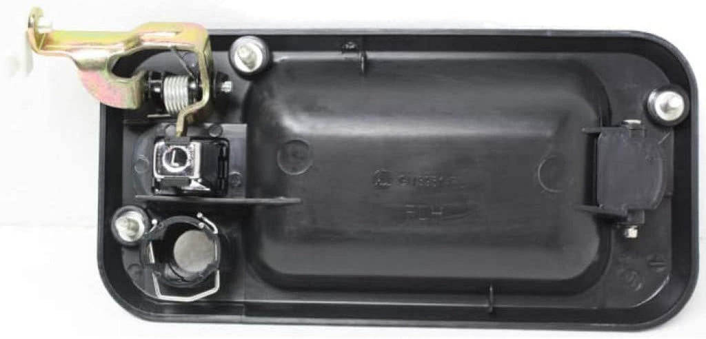 for Hummer H2 Exterior Door Handle Front, Driver Side Black Bezel with Chrome Lever 2003-2009 | with Key Hole | Trim: Base | HU1310101 | 25845866