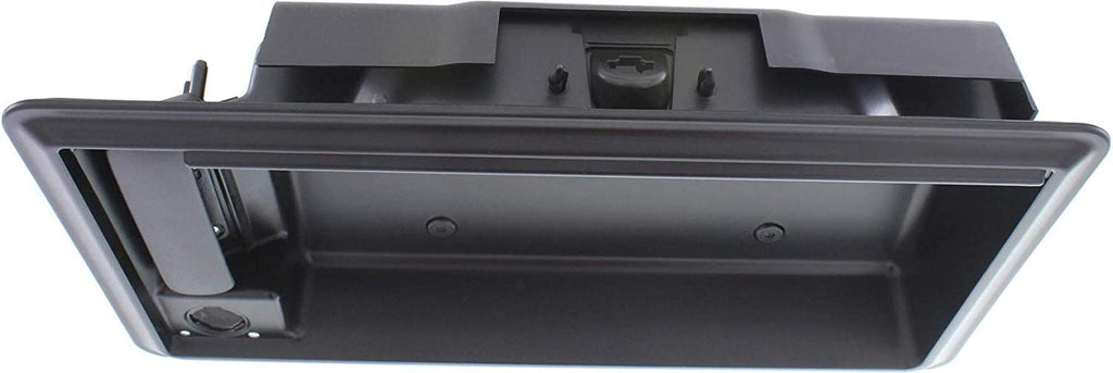 Exterior Rear Door Handle Compatible with Ford Econoline Van 2008-2014 Backdoor Textured Black License Bracket Housing with View Cam
