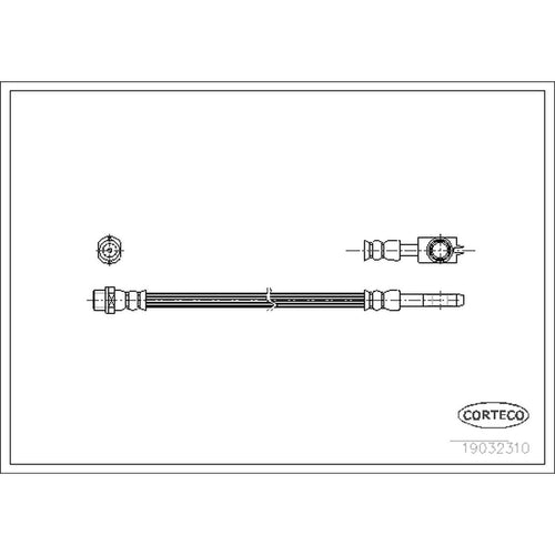 Corteco Brake Hydraulic Hose for Exeo, A4, A4 Quattro, S4, RS4 19032310