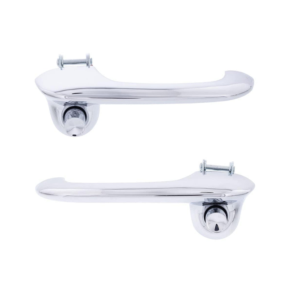 110824 Chrome outside Door Handle Set for 1966-77 Ford Bronco & 1967-68 Mustang, OEM Style, Complete Set - Set of 2 Handles